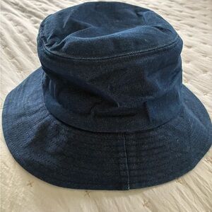 Loeffler Randall Navy Blue Denim classic preppy Bucket Hat